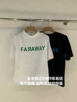 South Korea Import Spot 2022 Spring Festival New CELEBRITY Fashion Letter Printed Short Sleeve Cotton T-shirt 18X