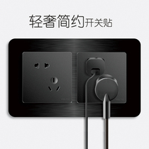 Wall Sticker Protective Sheath Plastic Washable Acrylic Modern Minimalist Home Single Double Socket Stickable Living-room Bedroom Switch Sticker