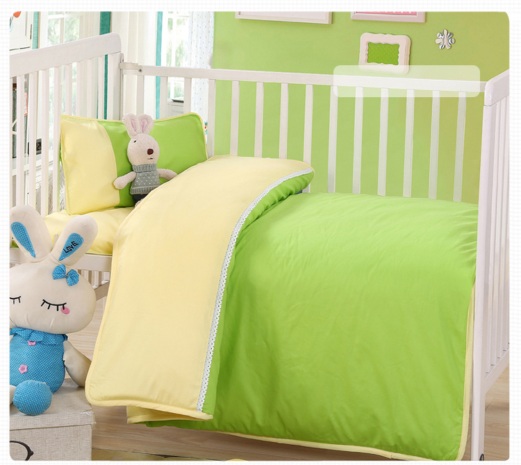 Bông mẫu giáo quilt ba mảnh thiết lập với core trẻ em mùa đông cotton màu tinh khiết satin quilt cover bộ đồ giường nap core 	bộ chăn ga cho bé trai	