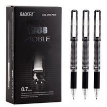 Baoke PC1968 business gel pen 0 7mm black water pen practice calligraphy pen signature pen bullet head plaid