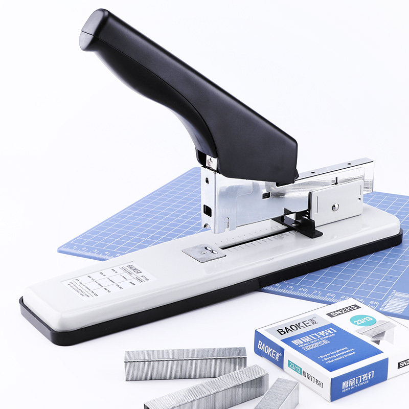 Bauk Heavy Duty Thick Stapler Heavy Duty Labor Saving Binding Machine can book 100 pages large long arm stapler thickening