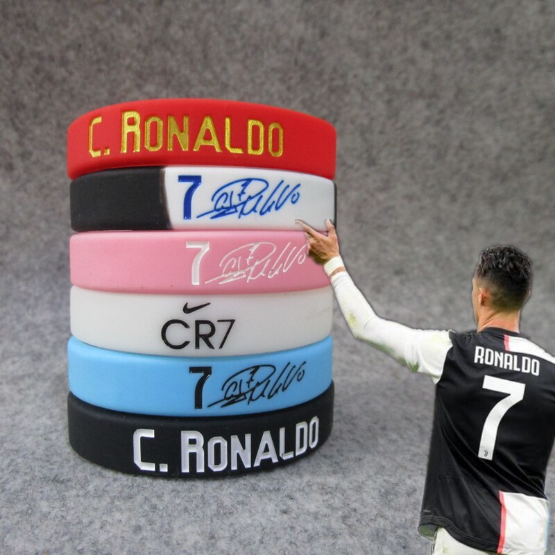 Football Star Real Madrid Juventus Cristiano Ronaldo Sports Bracelet Silicone Wristband Rope Bracelet Fan