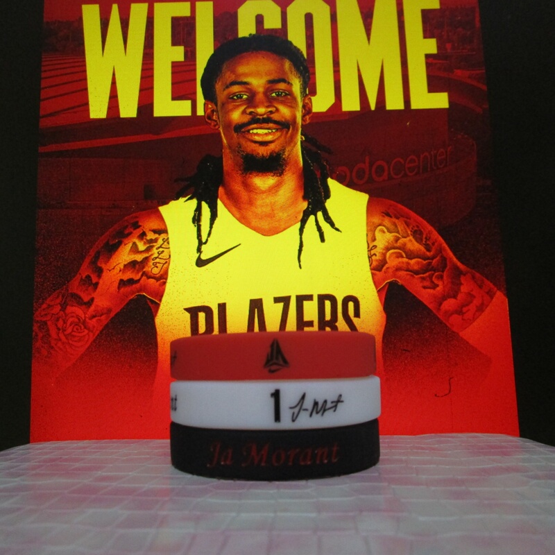 Trail Blazers Basketball Star No. 1 Ja Morant Signed Sports Bracelet Silicone Wristband Fan Accessories for Students, Men and Women Trail Blazers Basketball Star No. 1 Ja Morant Signed Sports Bracelet Silicone Wristband Fan Accessories for Students, Men and Women