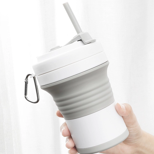 Силиконовая вместительная и большая портативная чайная чашка для путешествий, ополаскиватель для рта