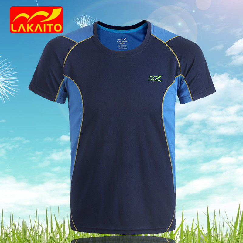 Quick-drying clothes men's color-blocking loose sports riding summer short-sleeved breathable quick-drying T-shirt LAKAITO Luo Kaitu outdoor