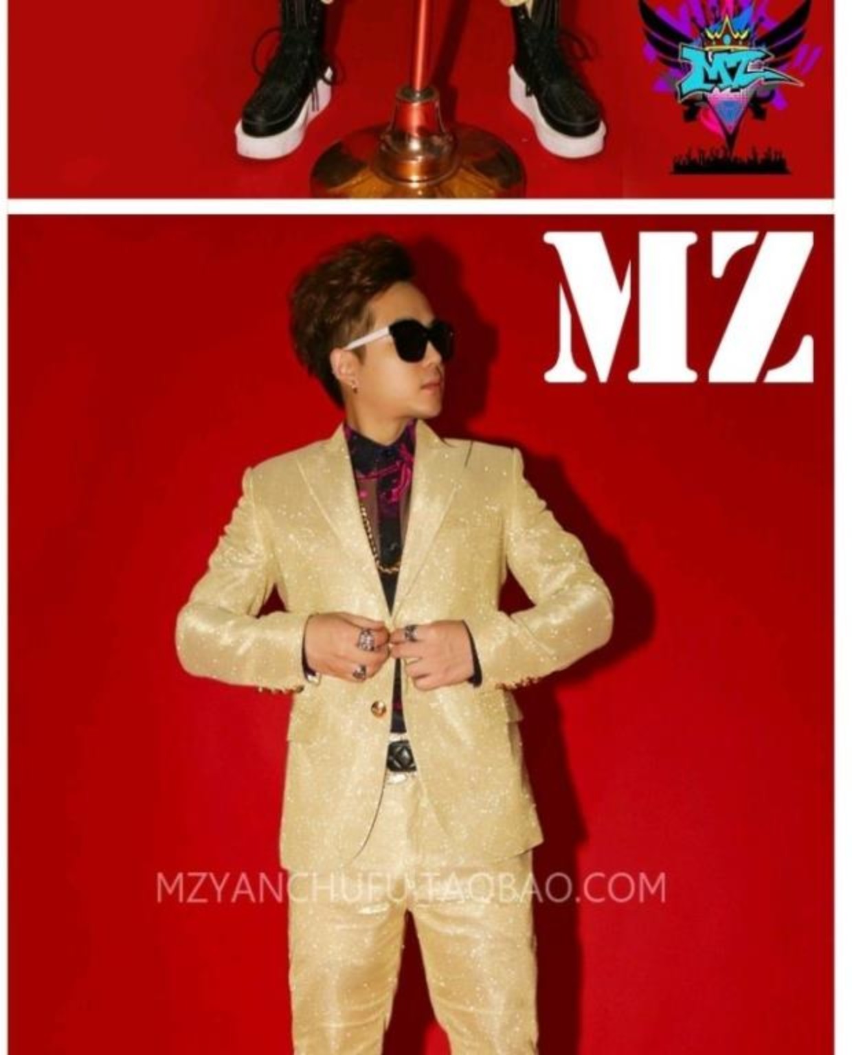 Người điều hành ăn mặc hộp đêm nam ca sĩ trang phục Slim suit bar nam DJ sequin phù hợp với thủy triều A286 áo khoác blazer nam