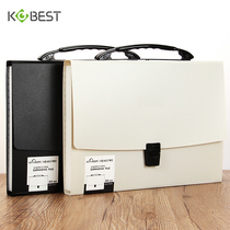 Simple Learning Office multi-layer folder organ bag portable organ bag female bag test paper clip A4 Bill Holder 13 layer