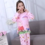 Pig Peggy Pyjama Girls Fall Set Thin Air Room Room Princess Big Child Child Long Long Spring Girl hình ảnh đồ bộ kiểu