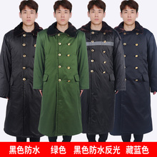 Pure cotton coat with added fat and thickened long style cold storage security cotton jacket with removable and washable living surface