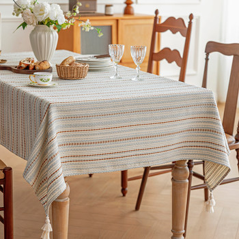 Fair isle french mid-century style tablecloth Fair isle french mid-century style tablecloth