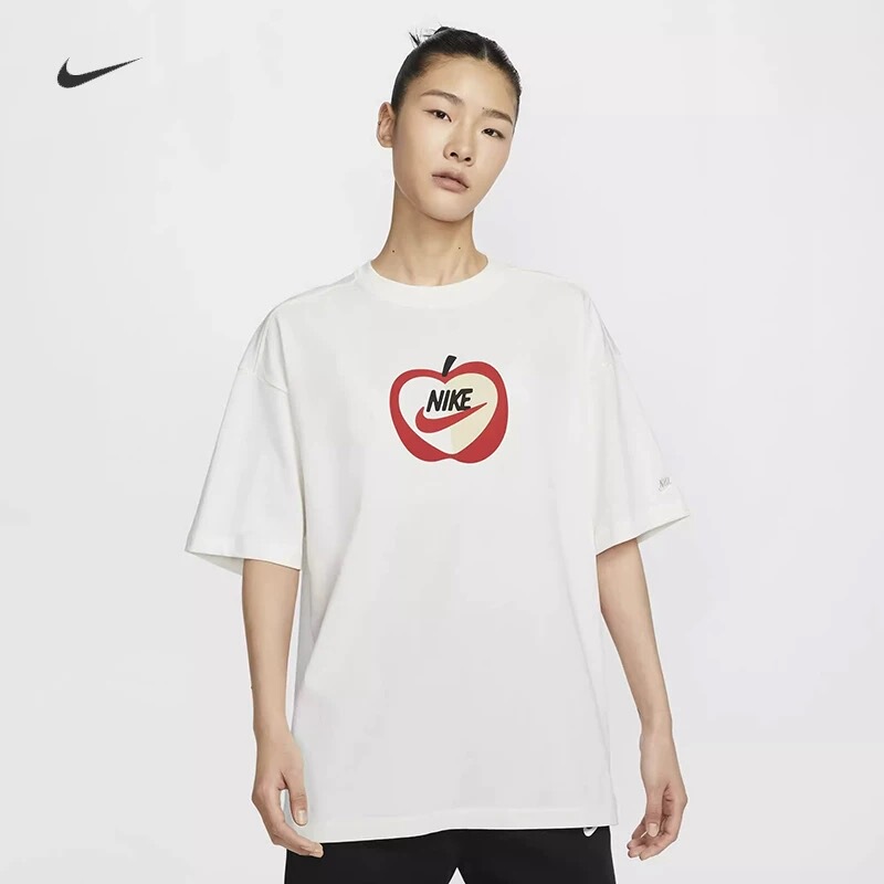 Nike/Nike Women's Sports Loose Casual Pure Cotton Printed Round Neck Short-Sleeved T-Shirt Ib5577-133 Nike/Nike Women's Sports Loose Casual Pure Cotton Printed Round Neck Short-Sleeved T-Shirt Ib5577-133