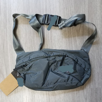 Sports bag, outdoor casual bag, crossbody bag, waist bag, chest bag, aviation metallic gray