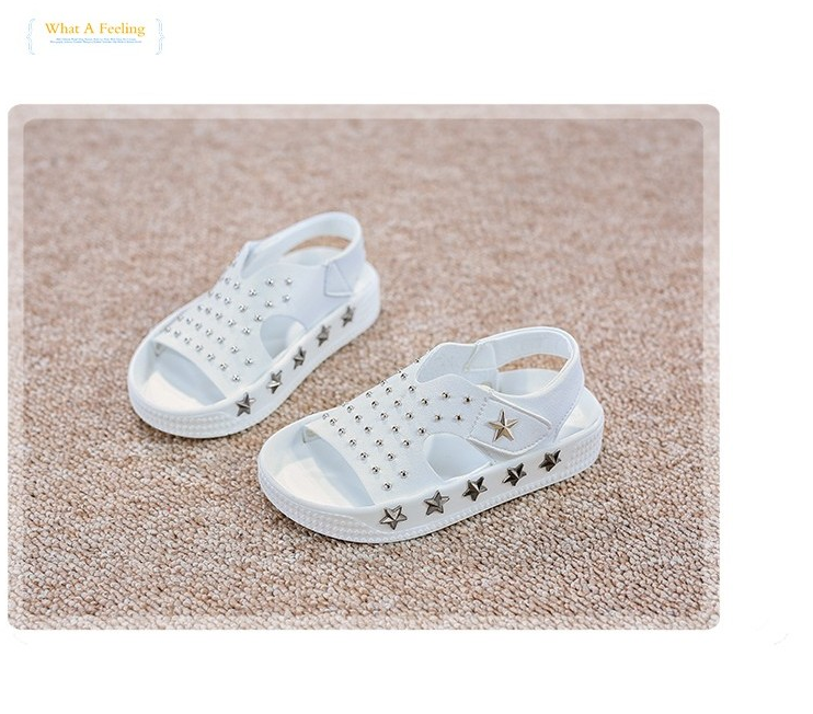 Sandales enfants en cuir orteil rivet pour été - Ref 1050901 Image 14