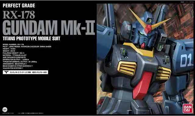 Bandai Pg Rx-178 Gundam Mark Rabbit Mk2 O'Gawh White Rabbit Titans Black Rabbit Assembly Model
