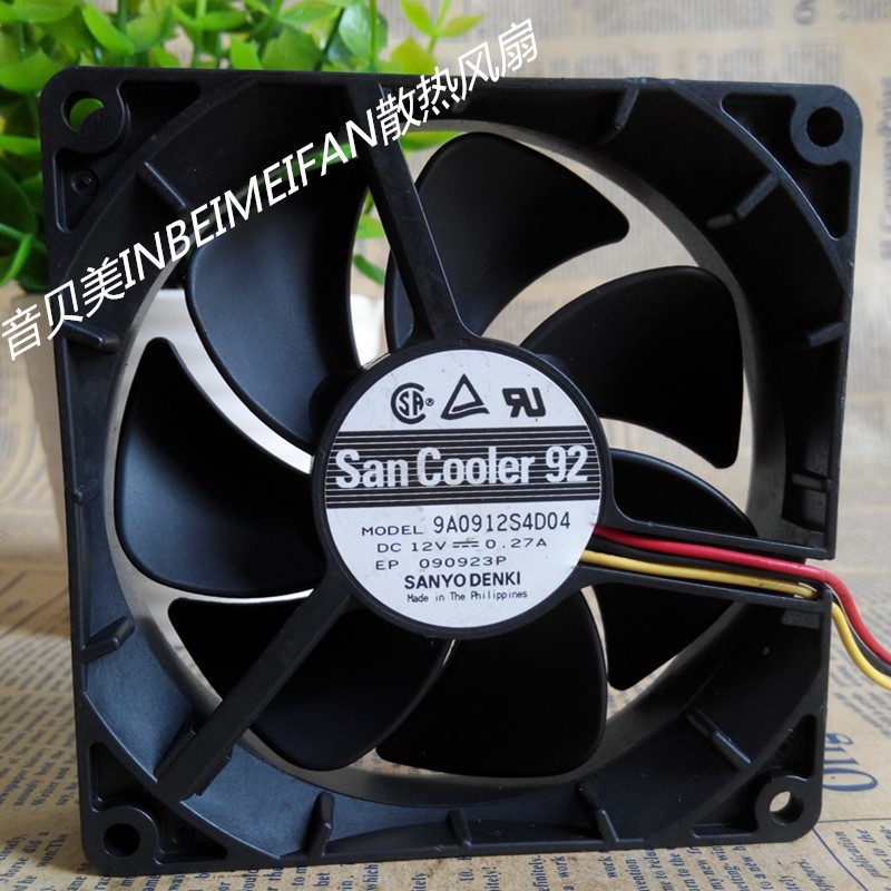 Three-ocean 9A0912S4D04 9025 12V 0 27A 9CM 9CM-wire silent fan