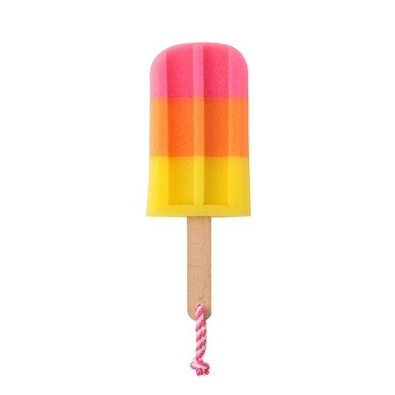 Cute Ice Cream Popsicle-Shaped Kitchen Sponge Scrubber, Scouring Pad, Dishwashing Tool, Popsicle-Shaped Bath Scrubber, Massage Tool