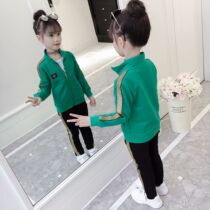 Girls  autumn suit 2020 new middle and large childrens western style Korean trendy clothes 10-year-old childrens autumn three-piece set 12