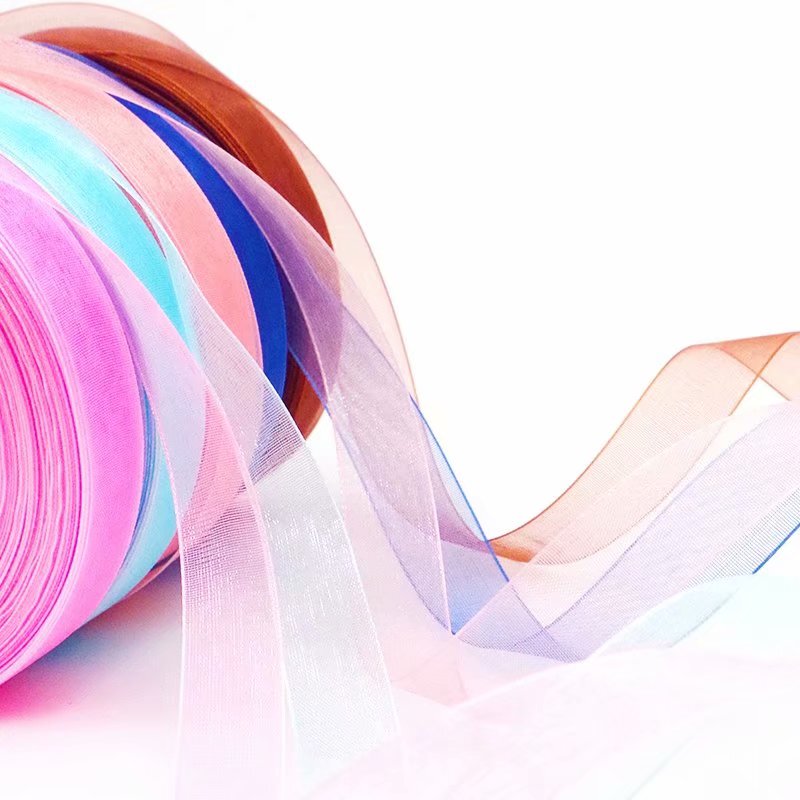Internet-Famous Crochet Hat Yarn Chiffon Ribbon Yarn Handmade Woven Summer Hat DIY Crochet Yarn Decorative Silk Yarn