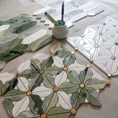 Мозаика из ракушки из натурального камня, мозаика для гардеробной, мраморная плитка, настенная и напольная плитка для ванной комнаты, фоновая стена в стиле ретро