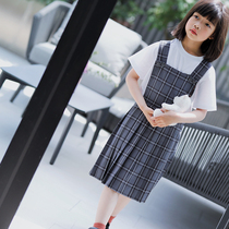 Dioshi (spot) the love of girls ~ word of mouth ace pleated JK strap skirt ~ worm ring