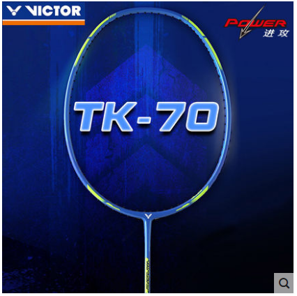 VICTOR Triumph TK-70 Badminton Racket Ultralight 70g High Pound Full Carbon Single Beat Assault TK70 Attack