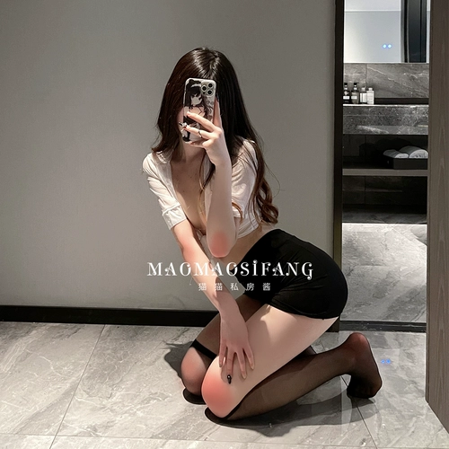 Нижнее белье, униформа, комплект, сексуальная пижама, с акцентом на бедрах