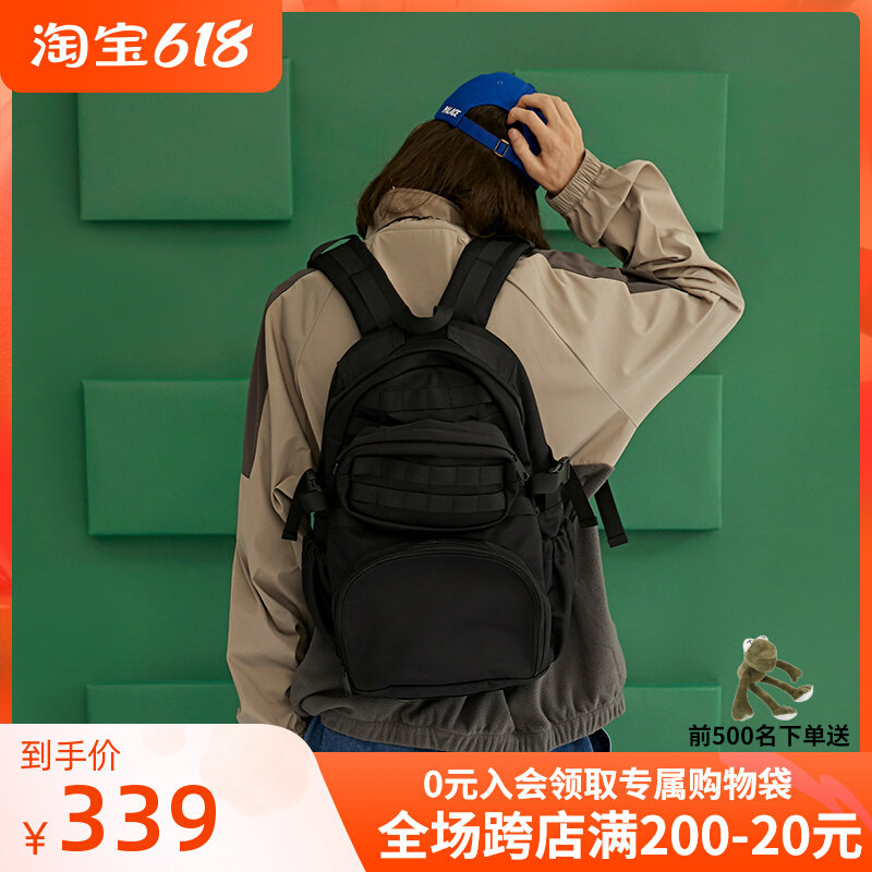 VAOPER Korean version Double shoulder bag Large capacity Shoulder Bag Male Trend Fashion Casual Student Travel Bag Women 3-3 Package