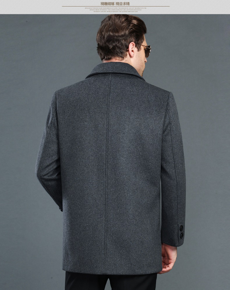 Áo len nam mùa thu và mùa đông của trung niên Yalu áo len nam kinh doanh giản dị áo len cashmere cỡ lớn ao khoac nam
