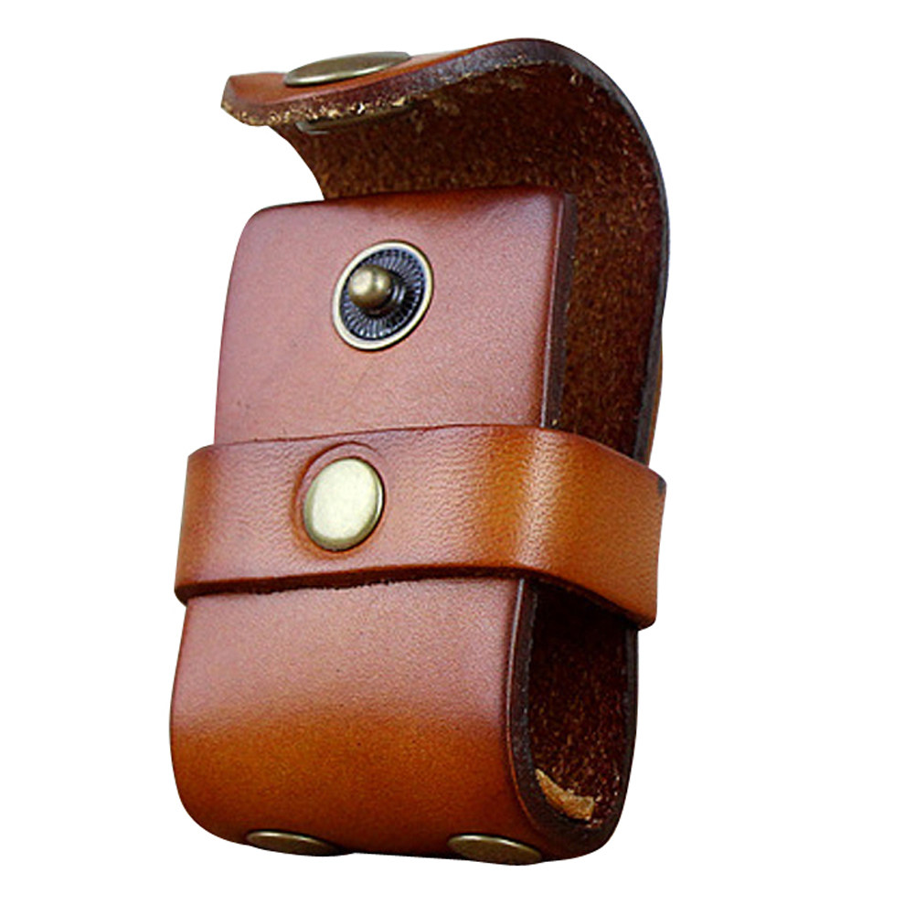 zippo leather kit Sesame Oil lighter protective sheath portable retro genuine leather beef leather handmade with a lighter bag