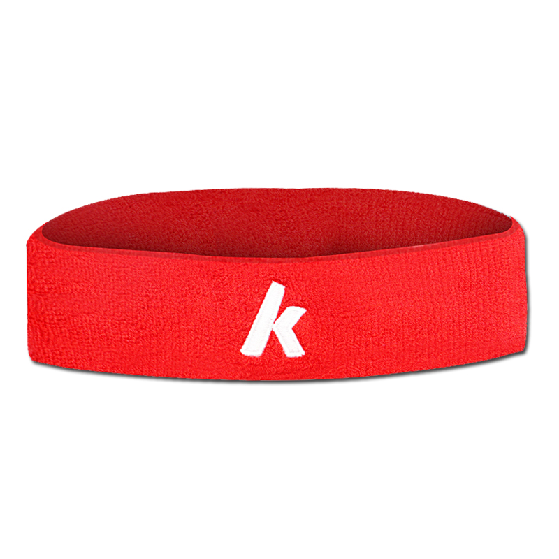 Kawasaki sports headband Tennis basketball sweat-absorbing belt hairband Running gym wide edge simple headband sweat-proof men and women