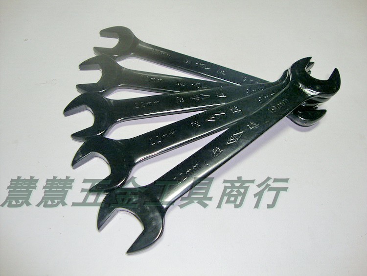 Shengda tools black opening wrench dull wrench auto repair wrench 6mm-50mm specifications are complete