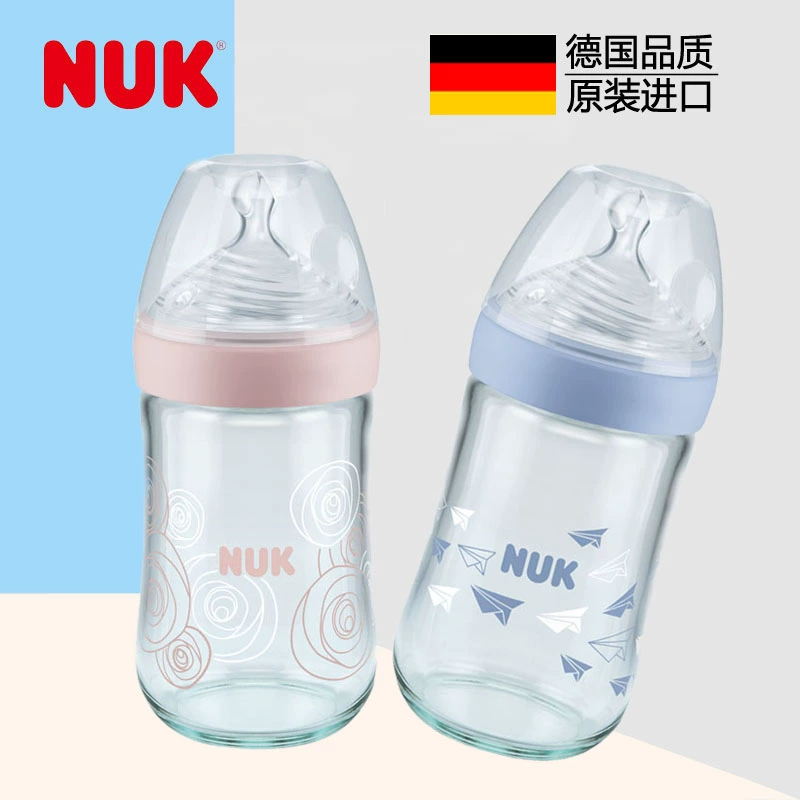 Bình sữa cho bé NUK siêu rộng cỡ tự nhiên cho bé cảm giác bình sữa rộng 240ml - Thức ăn-chai và các mặt hàng tương đối