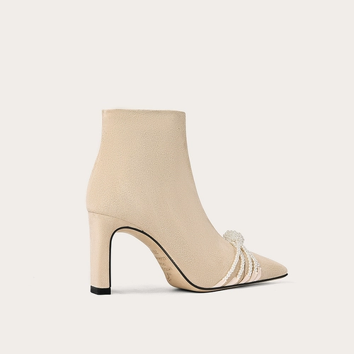 Lily Wei Утепленные короткие сапоги, универсальные туфли, французский стиль, большой размер, в корейском стиле