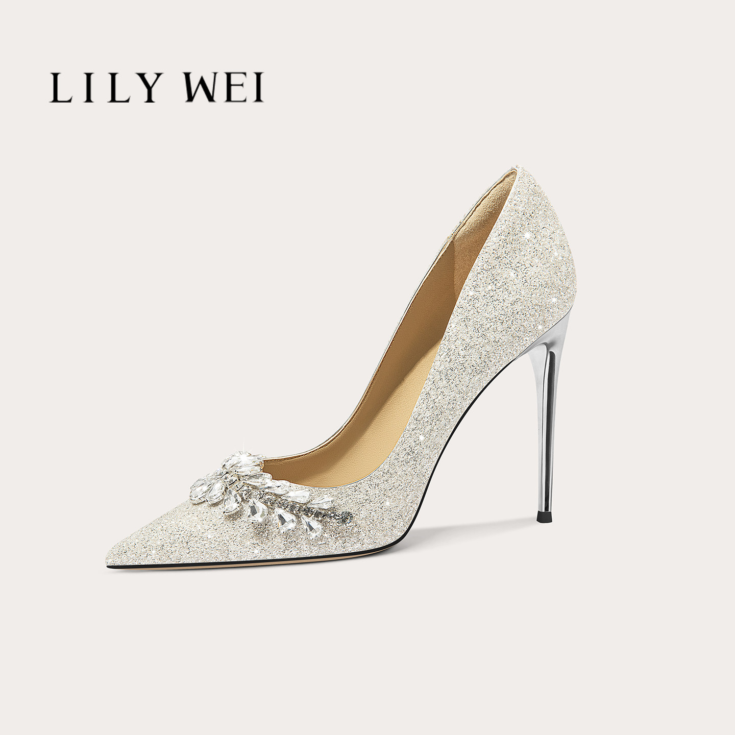 Lily Wei【织星精灵】法式婚鞋新娘鞋宴会气质高跟鞋不累脚新款