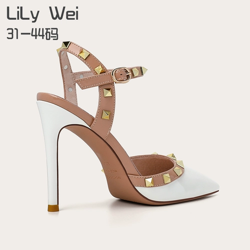 Lily Wei Сандалии небольшого размера самка 313233 Высокие каблуки весна и летняя женская обувь Baotou