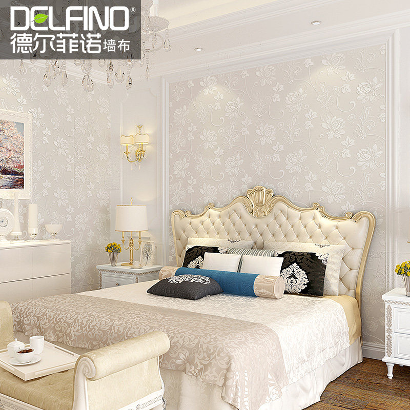 Seamless Wall Cloth Bedroom Light Luxury Upscale Modern Minimalist Wallpaper Living Room TV Wallpaper Full House Eurostyle Wall Fabric