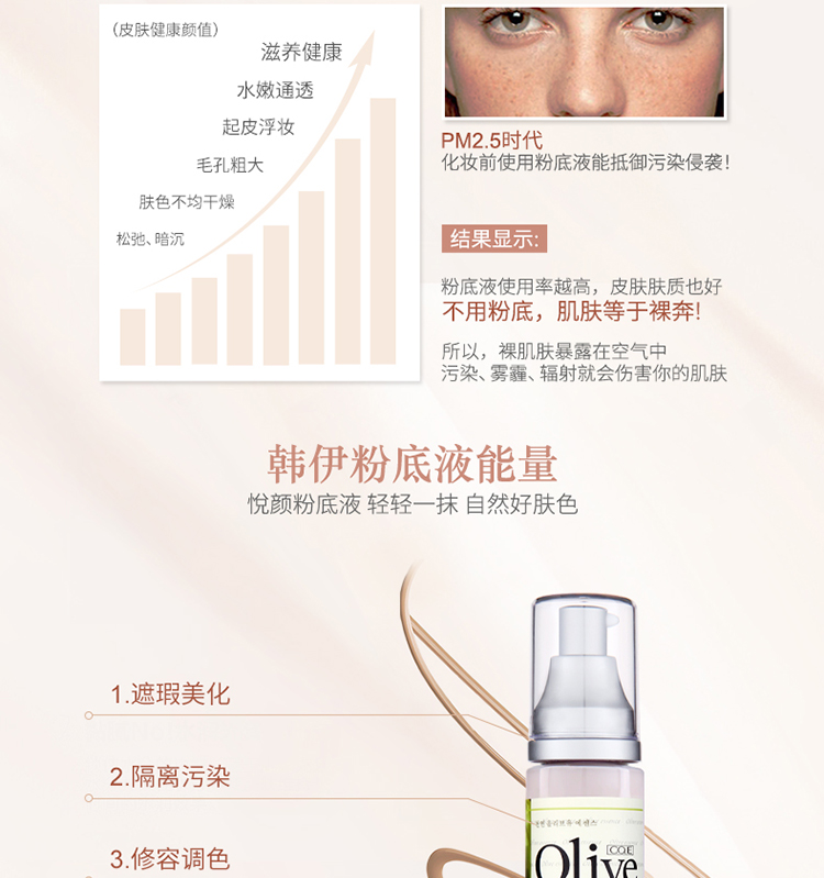 Kem nền Han Yi dạng lỏng 90ml cô lập dưỡng ẩm che khuyết điểm mạnh mẽ không thấm nước trang điểm nền kem nền trang điểm chính hãng kem nền hàn quốc