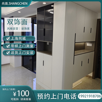 Customized kitchen cabinet doors with double veneer panels Customized shoe cabinets and wardrobe doors Customized whole-house cabinets in Shanghai with European pine boards