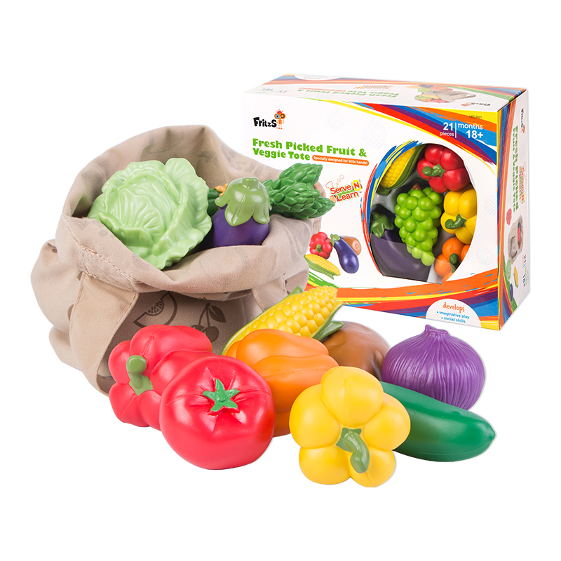 FritzS simulation fruit and vegetable food model children play house wine soft silicone kindergarten 3-6 years old toys