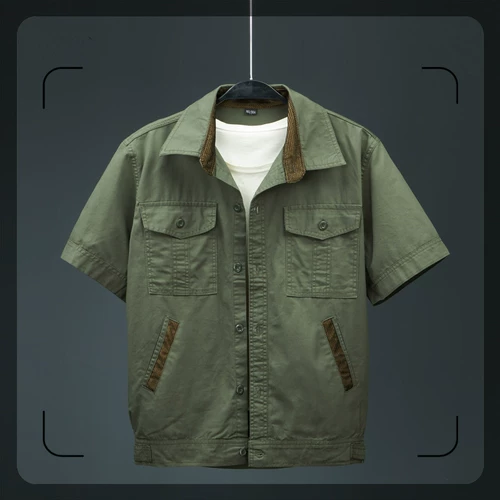 Летняя тонкая трудовая одежда с короткими рукавами мужская фабричная мастерская рабочая одея