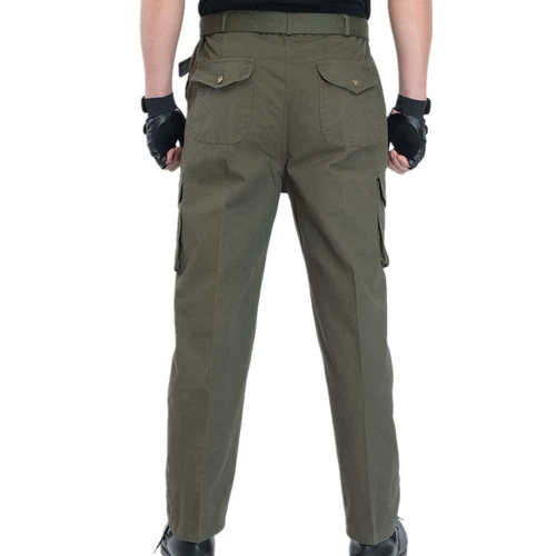 Осенние демисезонные хлопковые износостойкие тканевые штаны для работы