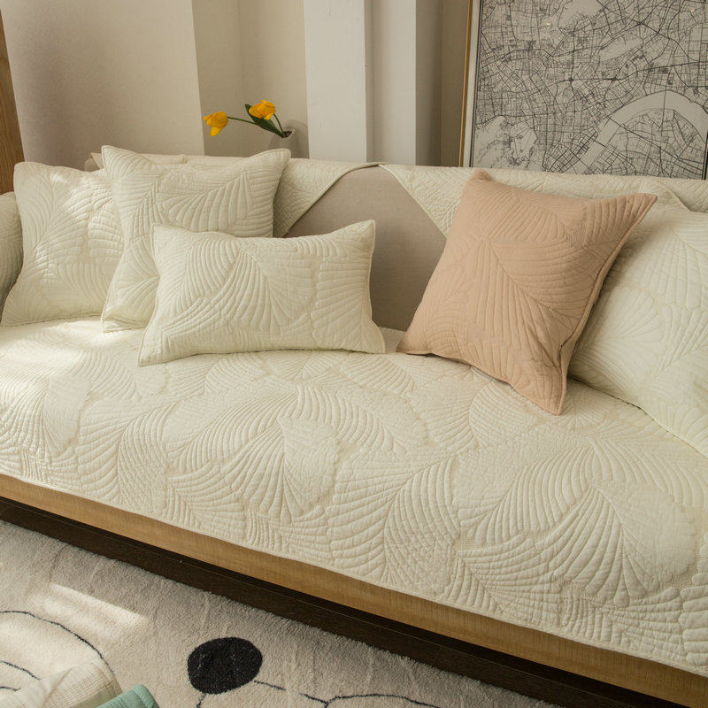 Sofa Cushion All Season Universal Light Extravaganza Modern High-end Minima Pure Color Thickened Anti Slip Pure Cotton 2022 New Living Room