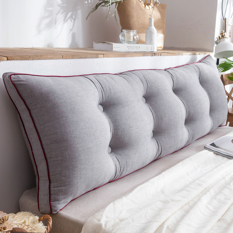 Day Department washed cotton tatami tatami double long leaning pillow headboard large backrest protective waist headbed cushion sofa Soft sofa Soft bag-Taobao