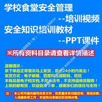 School canteen food safety management and operation standard training video canteen safety knowledge training PPT