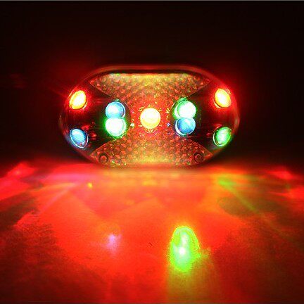 Bicycle taillights LED colorful car lights Warning lights Mountain bike folding car riding night colorful flash