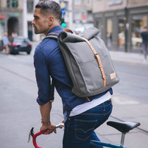 Property Of Berlin series Dutch cowhide leather commuter waterproof cycling backpack Alex