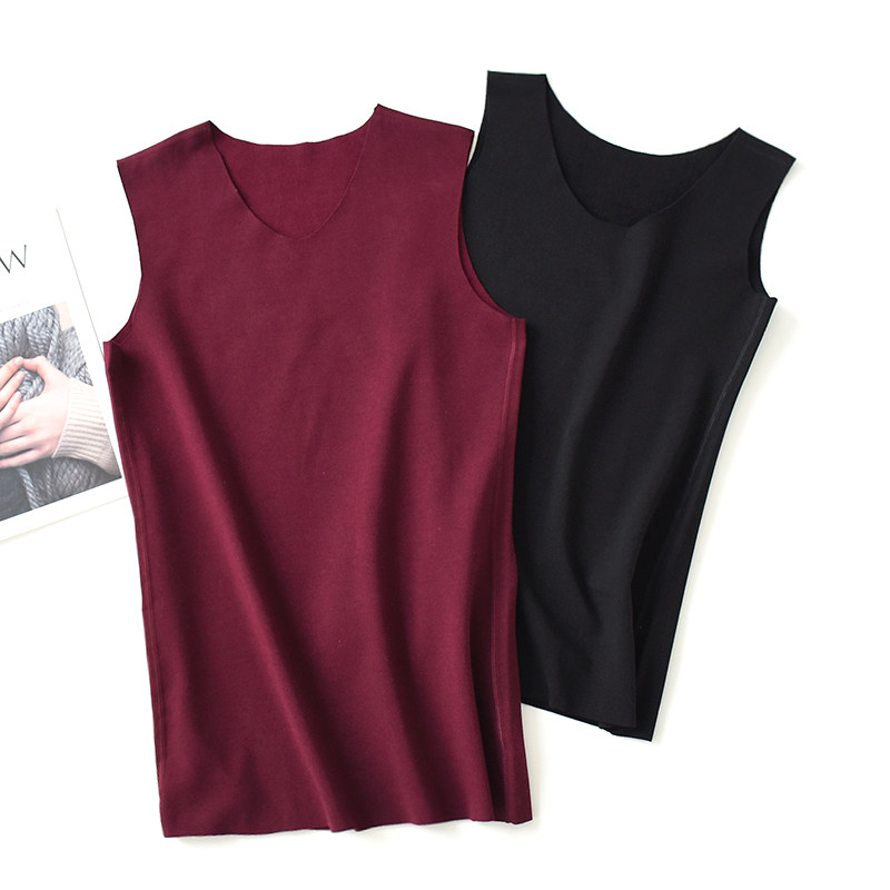Zhenyuan seamless vest men's autumn and winter pure cotton fever German velvet slim stretch simple solid color heating jacket top