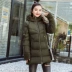 Áo khoác cotton chống mùa cho nữ dài mùa đông Phiên bản mới của Hàn Quốc áo khoác cotton tự trồng là áo khoác cotton mỏng dày áo phao nữ dáng lỡ Bông