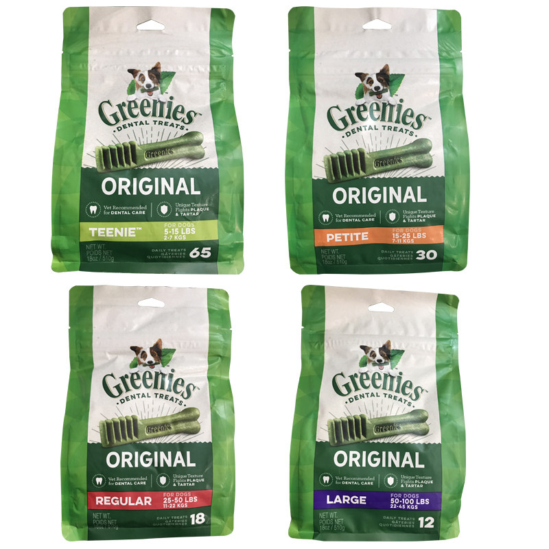 Spot Greenies green mini dog grinding stick tooth cleaning bone removal of breath bite glue dog snacks 65 22-9