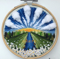 Natural hand-made creative 3D three-dimensional embroidery material package living room pendant novice creative handmade manager recommended